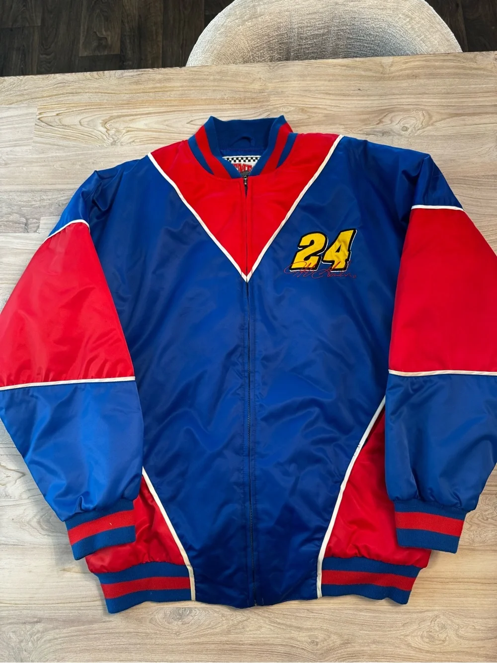 Vintage Nascar Jeff Gordon #24 Blue, white, Red Racing Bomber Jacket - Picture 1 of 11